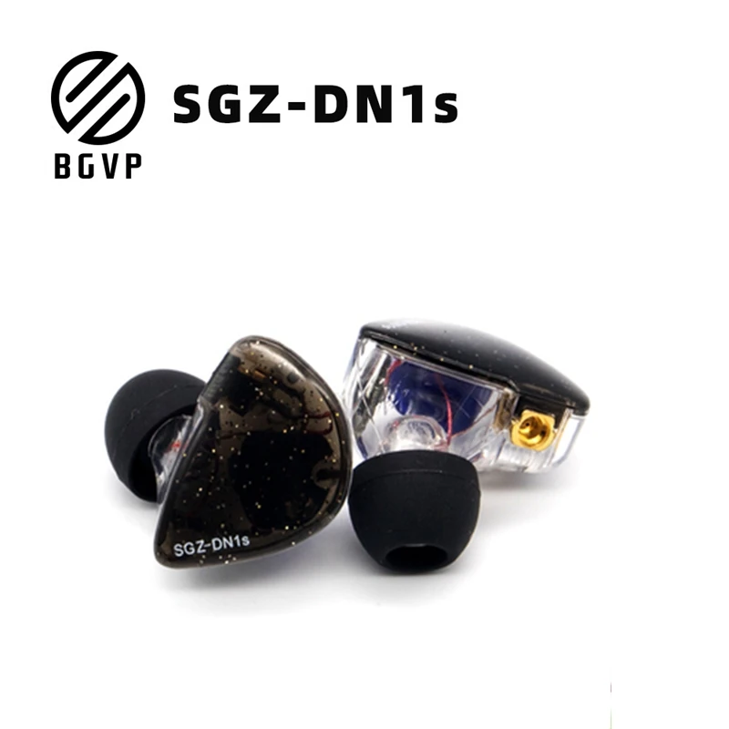 BGVP DN1S 1BA 1DD Hybrid Earphone Fever HiFi Stereo Heavy Bass Music Earbuds Line Control Headset with Detachable Cable Mic | Электроника
