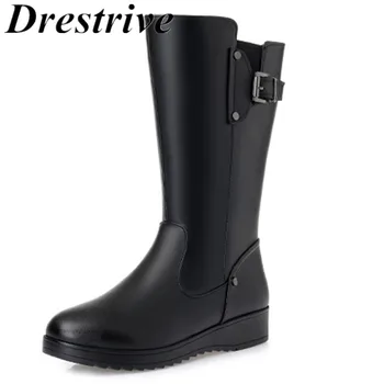 Drestrive 2019 genuine leather big size 35-43 wool thick heel women snow boots zipper buckle mid-calf classics platform wedges 
Drestrive 2019 genuine leather big size 35-43 wool thick heel women snow boots zipper buckle mid-calf classics platform wedges