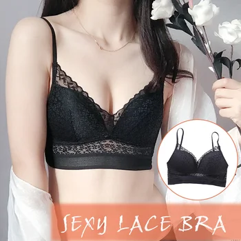 Women Lace Bra Padded Triangular Bralette Halter Lacy Deep V Wireless Ultra Soft Cup H9
Women Lace Bra Padded Triangular Bralette Halter Lacy Deep V Wireless Ultra Soft Cup H9