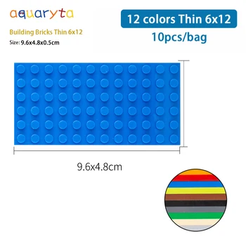 Aquaryta 10pcs Thin 6x12 Base Plate Particles Building Blocks 3028 Figures Bricks Set DIY Classic Educational Toys for Boy Girls
Aquaryta 10pcs Thin 6x12 Base Plate Particles Building Blocks 3028 Figures Bricks Set DIY Classic Educational Toys for Boy Girls