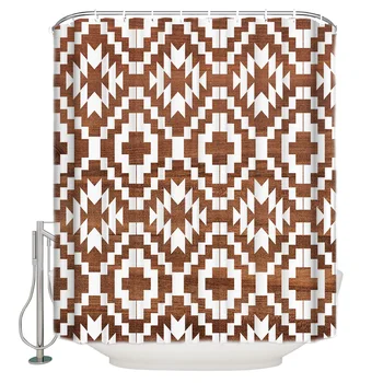Square Mosaic Pattern Geometric Wood Grain Shower Curtain Bathroom Decorative Fabric Waterproof Shower Curtain
Square Mosaic Pattern Geometric Wood Grain Shower Curtain Bathroom Decorative Fabric Waterproof Shower Curtain