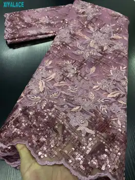 XIYA African Seuqins Lace Fabric 2020 Embroidered French Nigerian Net Lace Fabrics High Quality Lace For Party Sewing QF3417B-1
XIYA African Seuqins Lace Fabric 2020 Embroidered French Nigerian Net Lace Fabrics High Quality Lace For Party Sewing QF3417B-1