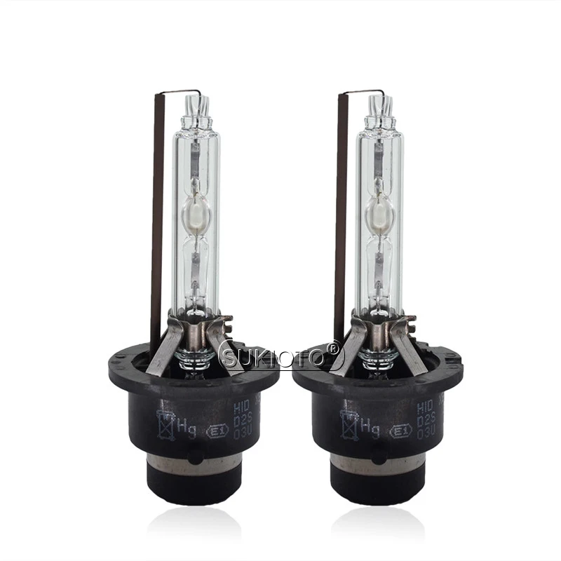 SUKIOTO Original 12V 35W Car Xenon Headlight Bulb D2S 5500K Fast Bright D4S Xenon HID Lamps For D2S Replacement Ballast HID Kit (2)