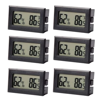 6-Pack Mini Hygrometer Thermometer LCD Display Digital Temperature Humidity Meter Gauge for Incubators Reptile and Humidors Fahr
6-Pack Mini Hygrometer Thermometer LCD Display Digital Temperature Humidity Meter Gauge for Incubators Reptile and Humidors Fahr
