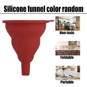 Protable Mini Silicone Gel Foldable Collapsible Style Funnel Hopper Kitchen Tool Practical Home Water Filler Tool
Protable Mini Silicone Gel Foldable Collapsible Style Funnel Hopper Kitchen Tool Practical Home Water Filler Tool