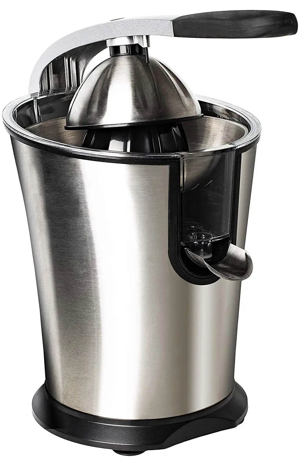 Stainless Steel Electric Juice Press - Citrus Juicer or Squeezer Masticating Machine with Power Handle and Cone Lid for Easy Use
Stainless Steel Electric Juice Press - Citrus Juicer or Squeezer Masticating Machine with Power Handle and Cone Lid for Easy Use