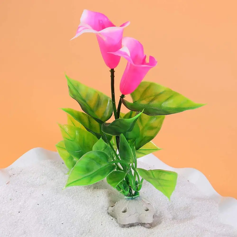 1 шт яркие водные растения искусственные Подводные пластиковые цветочные