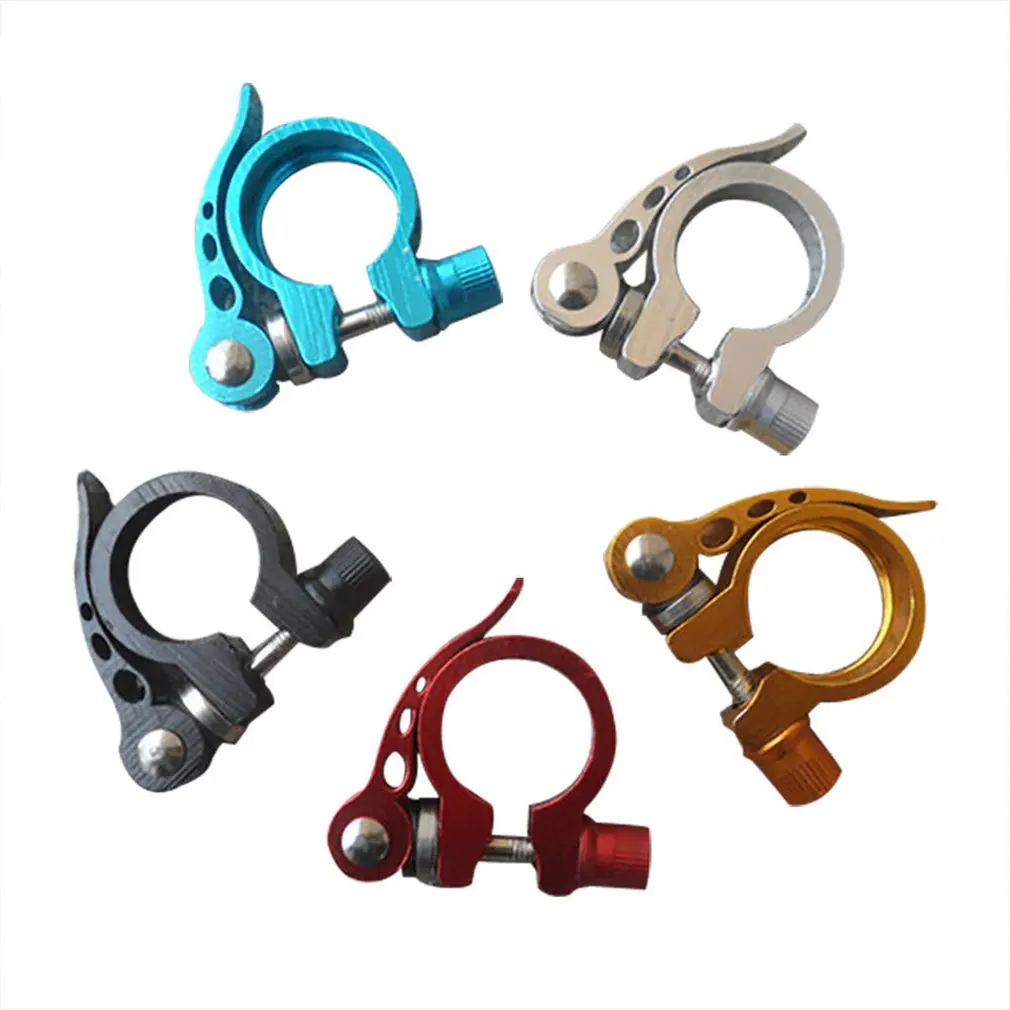 Mountain Bike Seat Pipe Clamp Bicycle Shelf Seat Pipe Clamp Lock Quick Release Buckle Aluminum Seat Pipe Clamp