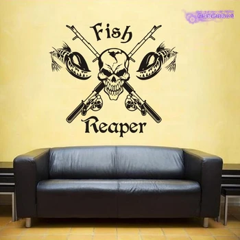 Skull Fishing Sticker Angling Decal Bucket Tackle Shop Fishhook Sticker Fish Tank Boat Box Car Vinyl
Skull Fishing Sticker Angling Decal Bucket Tackle Shop Fishhook Sticker Fish Tank Boat Box Car Vinyl