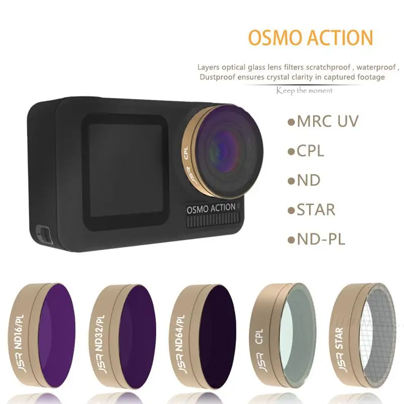 DSstyles JUNESTAR For Dji Osmo Action Camera Filter UV/CPL/ND4/ND8 Filter Action Camera Accessory
DSstyles JUNESTAR For Dji Osmo Action Camera Filter UV/CPL/ND4/ND8 Filter Action Camera Accessory