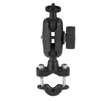 Black Motorcycle Handlebar Rail Camera Mount, Zinc Coated U-Bolt, Short Double Socket Arm & 1-Inch Diameter Ball for GoPro Hero
Black Motorcycle Handlebar Rail Camera Mount, Zinc Coated U-Bolt, Short Double Socket Arm & 1-Inch Diameter Ball for GoPro Hero