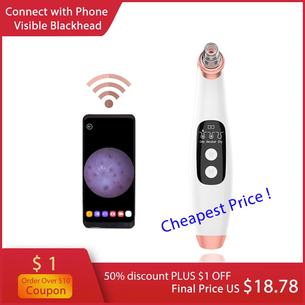 Blackhead Remover Vacuum Camera - 2020 Vacuum Pore Cleanser-Pimple Remover Tool , Facial Cleansing Skin Care Beauty Instrument
Blackhead Remover Vacuum Camera - 2020 Vacuum Pore Cleanser-Pimple Remover Tool , Facial Cleansing Skin Care Beauty Instrument
