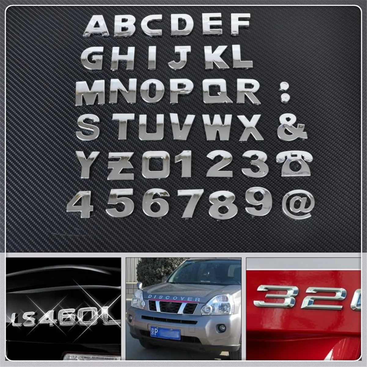Car DIY Letter Alphabet number Stickers Logo for BMW X7 X1 M760Li 740Le iX3 i3s i3 635d 120d 120i Beat Avalanche 34 | Автомобили и