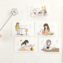 28pcs Small Postcard Girl Cat Daily Life Message Card Writable Bookmark Greeting Letter Photo Lomo Small Paper Stationery Gift
28pcs Small Postcard Girl Cat Daily Life Message Card Writable Bookmark Greeting Letter Photo Lomo Small Paper Stationery Gift
