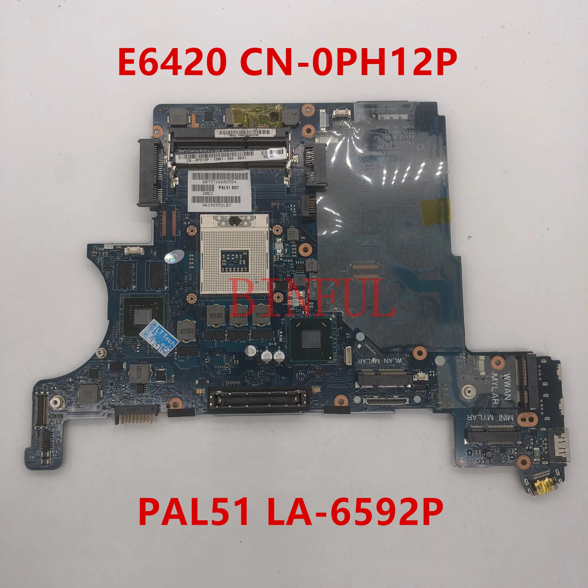 High quality for E6420 PAL51 LA-6592P CN-0PH12P 0PH12P PH12P Laptop Motherboard QM67 DDR3 4 Video memory 100% fully tested OK 
High quality for E6420 PAL51 LA-6592P CN-0PH12P 0PH12P PH12P Laptop Motherboard QM67 DDR3 4 Video memory 100% fully tested OK