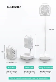 Portable Folding Desk Fan USB Rechargeable Telescopic Rotatable Electric Fan with 4 Speed Model Built-in 10000mAh Battery
Portable Folding Desk Fan USB Rechargeable Telescopic Rotatable Electric Fan with 4 Speed Model Built-in 10000mAh Battery