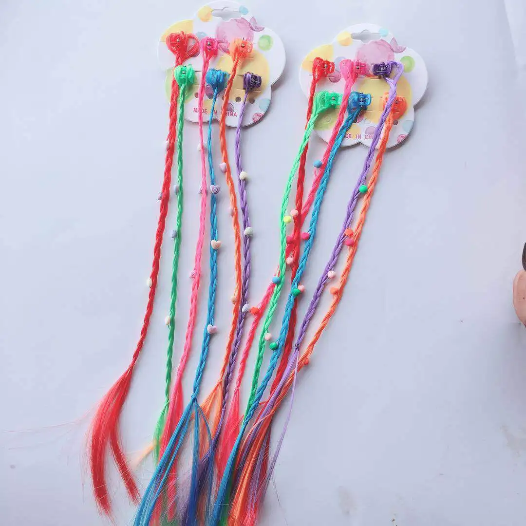 Children Color Grip Small Braid Wig Braid with Grip Girls Wig 2 Yuan Shop Supply of Goods
Children Color Grip Small Braid Wig Braid with Grip Girls Wig 2 Yuan Shop Supply of Goods