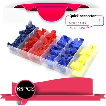 65PCS non-breaking Fast Quick Scotch Lock Wire Cable Clamp Terminal Spade Back Crimp Insulated Terminals Connector combined box
65PCS non-breaking Fast Quick Scotch Lock Wire Cable Clamp Terminal Spade Back Crimp Insulated Terminals Connector combined box