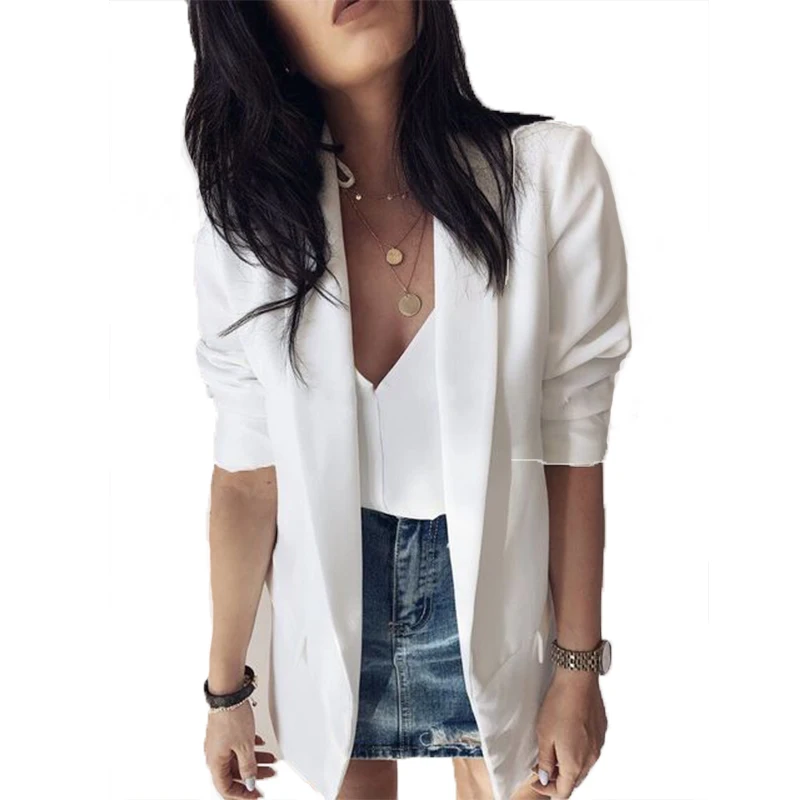 New Women Blazers Autumn Long Sleeve Solid Color Suit Female Blaizer Feminino Marynarka Damska Chamarras De Mujer Woman Clothes 
New Women Blazers Autumn Long Sleeve Solid Color Suit Female Blaizer Feminino Marynarka Damska Chamarras De Mujer Woman Clothes