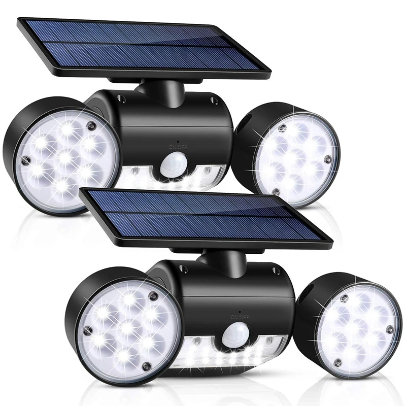 2Pcs Outdoor Solar Light 30 Led Double Head Ip65 Waterproof Solar Light Motion Sensor Spotlight Outdoor Sports Garden Rotatable
2Pcs Outdoor Solar Light 30 Led Double Head Ip65 Waterproof Solar Light Motion Sensor Spotlight Outdoor Sports Garden Rotatable