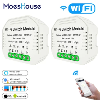 MiNi Hidden Wifi Smart Light Switch Diy Breaker Module Wireless Remote Control,Works with Alexa Echo Google Home 1/2 Way
MiNi Hidden Wifi Smart Light Switch Diy Breaker Module Wireless Remote Control,Works with Alexa Echo Google Home 1/2 Way