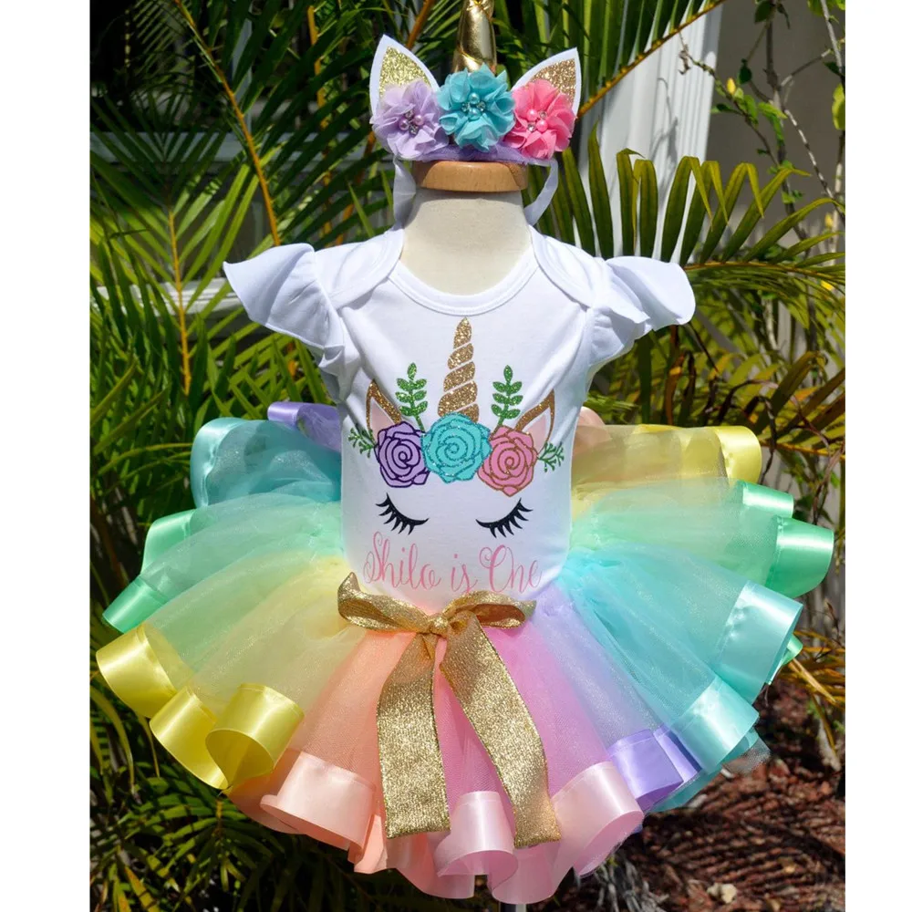 Пачка с радужными персонажами на заказ лента для вечеринки в честь Дня Рождения