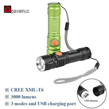 Mini USB Zoom Built-in battery led flashlight XML-T6 portable lanterna torch Rechargeable waterproof mini flashlight Hand lamp
Mini USB Zoom Built-in battery led flashlight XML-T6 portable lanterna torch Rechargeable waterproof mini flashlight Hand lamp