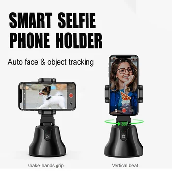 

Smart Selfie Phone Holder 360 Rotate Gimbal Auto Face & Object Tracking Shooting Camera Phone Stand For Tiktok Video Photo Vlog