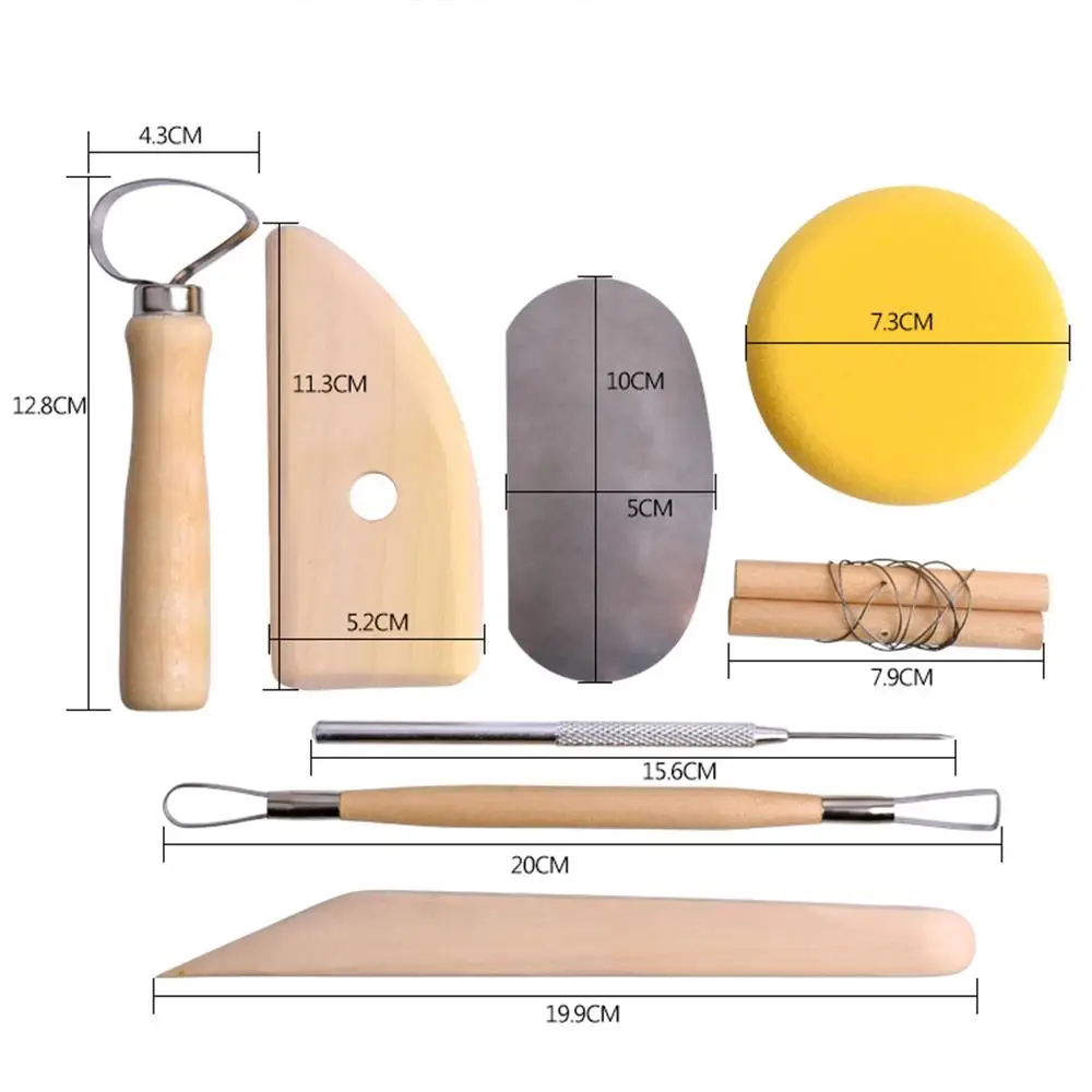 Pottery Sculpting Tools 5pcs/8pcs Carving Knife Stylus Carving Moulding Kit Professional Tool Craft Soft Pottery Tools Wooden
Pottery Sculpting Tools 5pcs/8pcs Carving Knife Stylus Carving Moulding Kit Professional Tool Craft Soft Pottery Tools Wooden