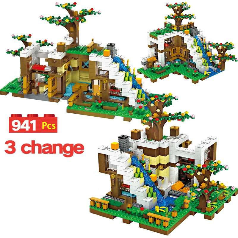 941pcs My World The Waterfall Base Tree House Building Blocks Compatible Legoinglys Minecrafted Bricks Figure Toy For Children
941pcs My World The Waterfall Base Tree House Building Blocks Compatible Legoinglys Minecrafted Bricks Figure Toy For Children