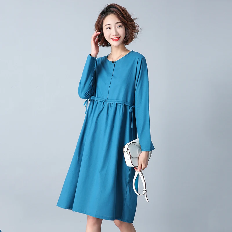 Plus Size Cotton Bandage Midi Dress for Women Autumn Casual Boho Loose O-neck Dress Elegant Vintage Club Party Dresses Vestidos
Plus Size Cotton Bandage Midi Dress for Women Autumn Casual Boho Loose O-neck Dress Elegant Vintage Club Party Dresses Vestidos