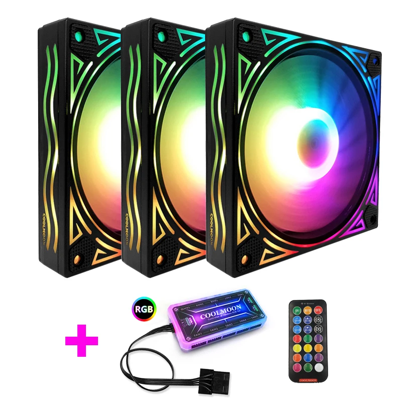 Coolmoon 120mm PC Computer LED fan Desktop RGB Computer Cooling Cooler Silent Case rgb Fan Cooling Fans
Coolmoon 120mm PC Computer LED fan Desktop RGB Computer Cooling Cooler Silent Case rgb Fan Cooling Fans