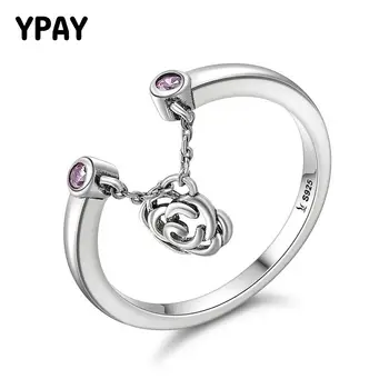 YPAY Romantic Rose Flower Open Rings for Women Ladies Real 925 Sterling Silver Adjustable Finger Ring Fine Jewelry Gift YMR188
YPAY Romantic Rose Flower Open Rings for Women Ladies Real 925 Sterling Silver Adjustable Finger Ring Fine Jewelry Gift YMR188
