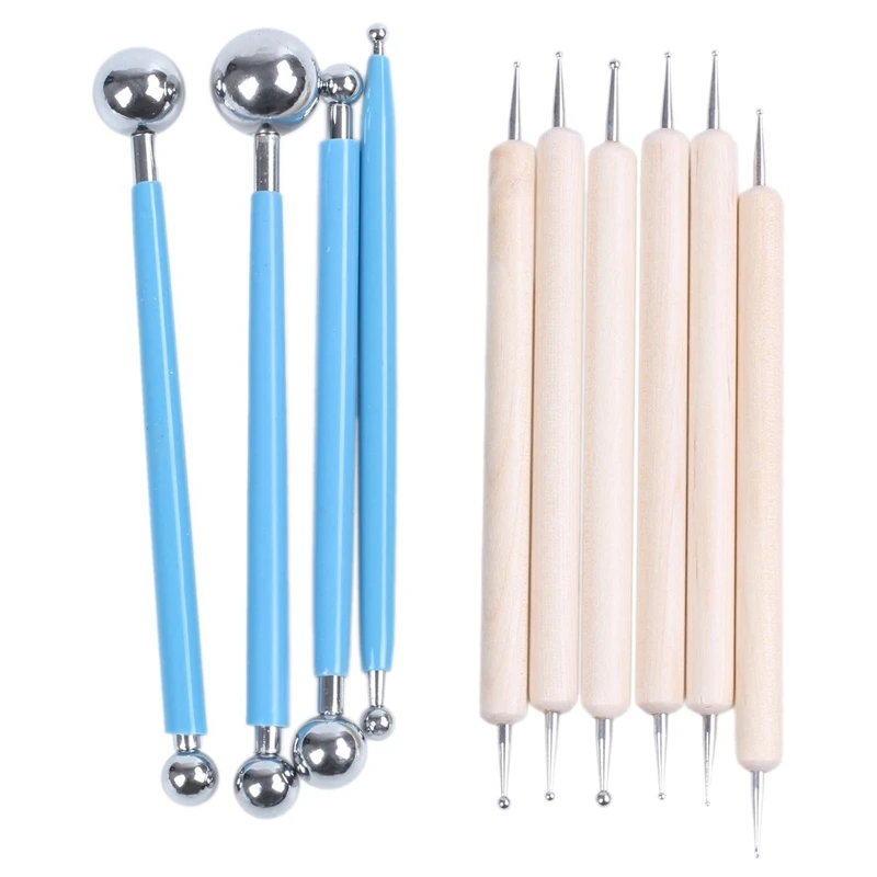 New 10 Piece Dotting Tools Ball Styluses for Mandala Rock Painting, Pottery Clay Craft, Embossing Art
New 10 Piece Dotting Tools Ball Styluses for Mandala Rock Painting, Pottery Clay Craft, Embossing Art