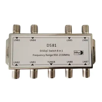 HOT-8x1 8/1 DiSEqC Switch Switch Sat Distributor Switch for 8 satellites 
HOT-8x1 8/1 DiSEqC Switch Switch Sat Distributor Switch for 8 satellites