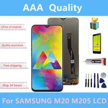 Ensemble écran tactile LCD de remplacement, SAMSUNG Galaxy M20 2019 SM-M205 M205F=