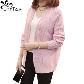 UHYTGF cardigan women Knitted autumn sweater female Korean loose plus size tops thin sweaters coat short Cardigan sweater 869
UHYTGF cardigan women Knitted autumn sweater female Korean loose plus size tops thin sweaters coat short Cardigan sweater 869