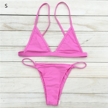 Hot Design Brazilian Bikini Sexy Women Biquini Halter Swimwear Summer Mesh solid Swimsuit Beach Swimming 
Hot Design Brazilian Bikini Sexy Women Biquini Halter Swimwear Summer Mesh solid Swimsuit Beach Swimming