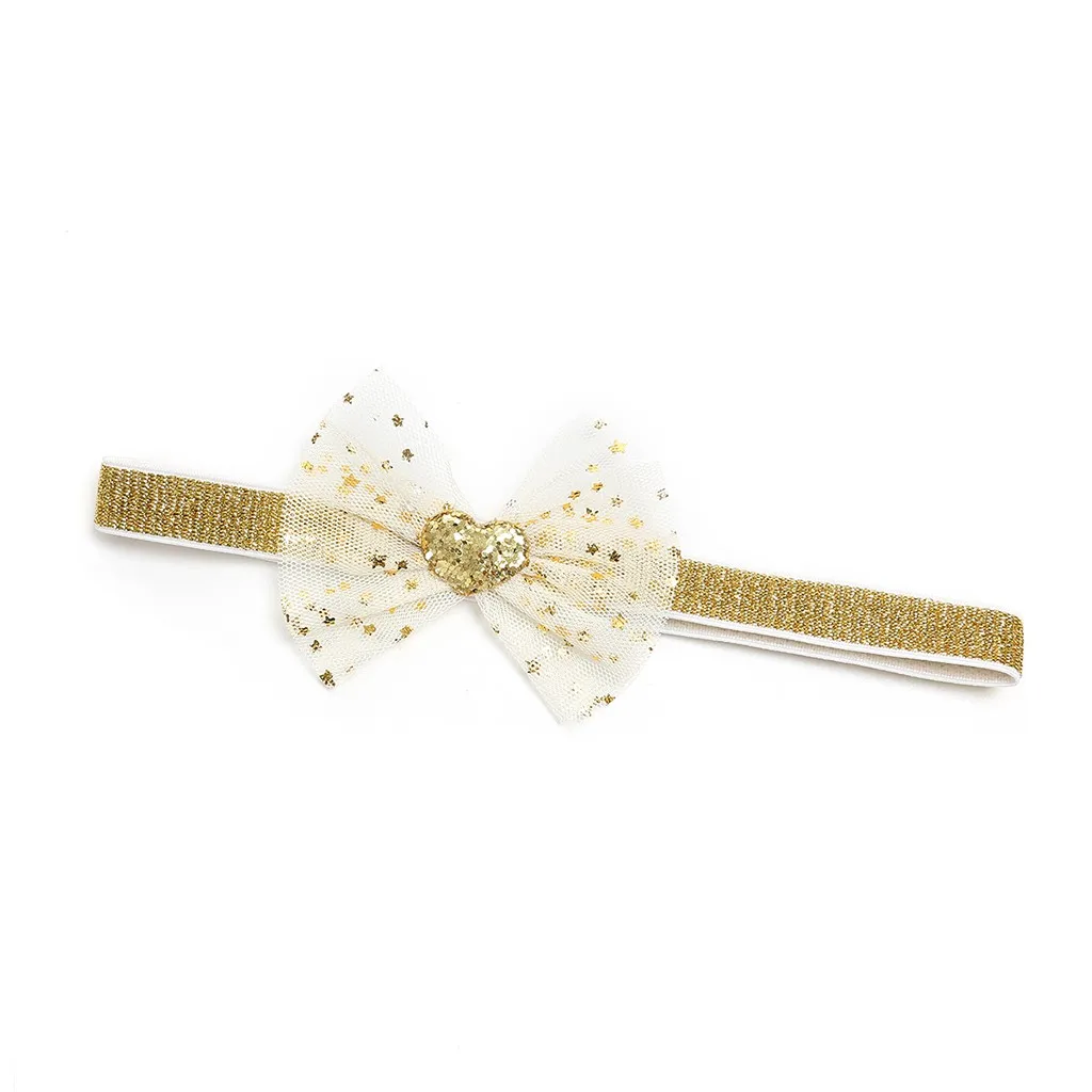 baby girl headband Infant hair accessoriesBaby bow net yarn headband hair band Toddlers bandage Ribbon newborn headwrap