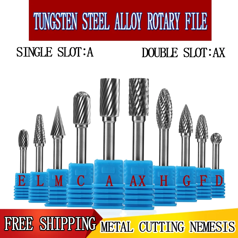 Tools Carbide Tungsten Steel Rotary File AX Type Disc groove 6-16mm Shank diameter Metal Aluminum Wood Milling Hand Cutter parts
Tools Carbide Tungsten Steel Rotary File AX Type Disc groove 6-16mm Shank diameter Metal Aluminum Wood Milling Hand Cutter parts