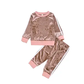 Child wear 2020 new boy girl clothes sportswear quality gold velvet sweater trousers casual clothes suit 2-6 kids clothing sell
Child wear 2020 new boy girl clothes sportswear quality gold velvet sweater trousers casual clothes suit 2-6 kids clothing sell