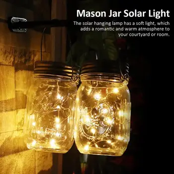 Solar Mason Jar Light with Handles 20 Led String Fairy Firefly Lights Lids Insert For Patio Lawn Garden Decor
Solar Mason Jar Light with Handles 20 Led String Fairy Firefly Lights Lids Insert For Patio Lawn Garden Decor
