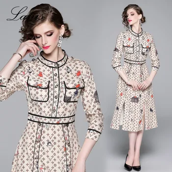 Long Dress Women Dress New Style 2019 Black Line Small Stand Collar Small Fragrant Wind Long Sleeve Trim Print Dress
Long Dress Women Dress New Style 2019 Black Line Small Stand Collar Small Fragrant Wind Long Sleeve Trim Print Dress