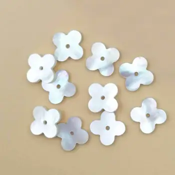 Carved Natural MOP White Shell Four Leaf Clover Flower Cabochons 12mm Center hole Women Bracelet Earrings Jewelry Making 
Carved Natural MOP White Shell Four Leaf Clover Flower Cabochons 12mm Center hole Women Bracelet Earrings Jewelry Making