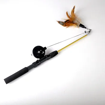 Pet Toy Cat Teaser Fishing Pole Retractable Interaction Improve Exercise Feather
Pet Toy Cat Teaser Fishing Pole Retractable Interaction Improve Exercise Feather
