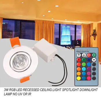 3W RGB LED Recessed Ceiling Light Spotlight Downlight Lamp No UV Or IR Light Radiation Easy to Install And Operation
3W RGB LED Recessed Ceiling Light Spotlight Downlight Lamp No UV Or IR Light Radiation Easy to Install And Operation