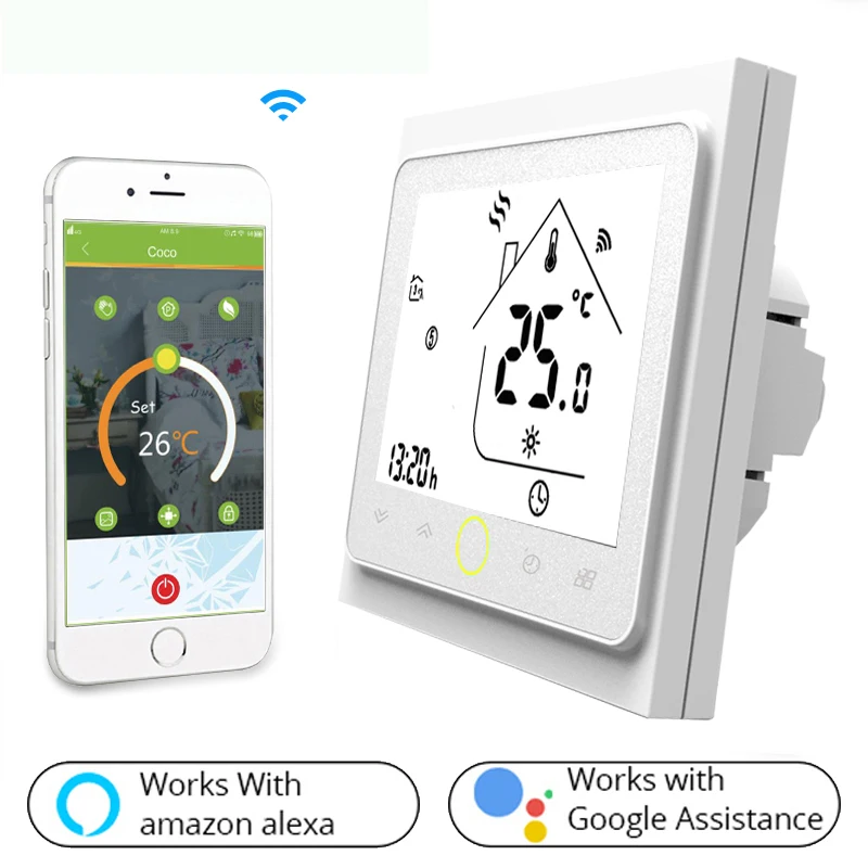 WiFi Smart Thermostat Temperature Controller for Water/Electric floor Heating Water/Gas Boiler Works For Alexa Google Home IFTTT
WiFi Smart Thermostat Temperature Controller for Water/Electric floor Heating Water/Gas Boiler Works For Alexa Google Home IFTTT