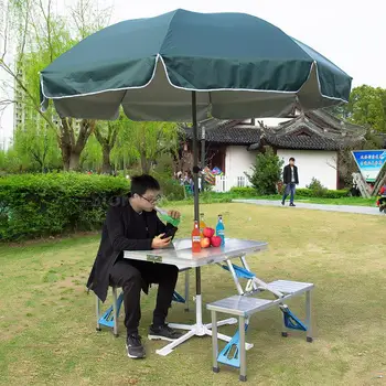 Outdoor folding table and chairs portable multi-function aluminum alloy one-piece picnic table push propaganda stall table
Outdoor folding table and chairs portable multi-function aluminum alloy one-piece picnic table push propaganda stall table
