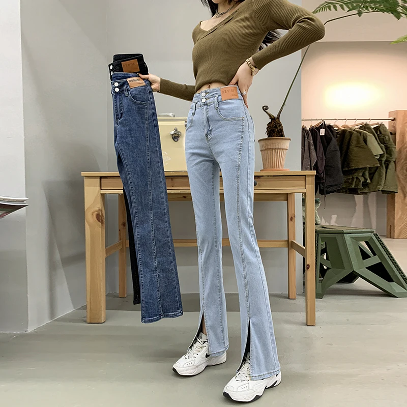 High Waist 2022 Spring Split Jeans Women Stretch Flare Denim Pants Labeling Fall Chic Ladies Skinny Floor-Length Trouser 0814
High Waist 2022 Spring Split Jeans Women Stretch Flare Denim Pants Labeling Fall Chic Ladies Skinny Floor-Length Trouser 0814