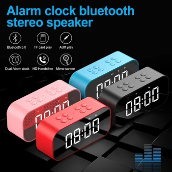 Portable Multifunction Mirror Alarm Clock Bluetooth Speaker With Radio LED Surround Wireless Subwoofer Music Player Table Clock
Portable Multifunction Mirror Alarm Clock Bluetooth Speaker With Radio LED Surround Wireless Subwoofer Music Player Table Clock